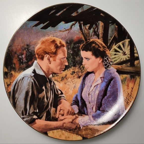 Gone with the Wind "Scarlett & Ashley After the War" 1988 Plate #264G - Picture 1 of 10